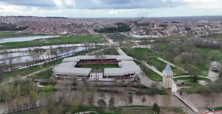 Tunca Nehri Taştı, Sarayiçi Havadan Görüntülendi