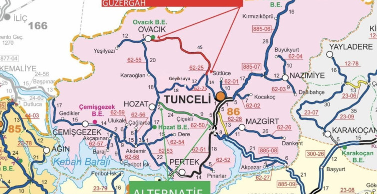 Tunceli-Ovacık Yolunda Kontrollü Patlatma Çalışmaları