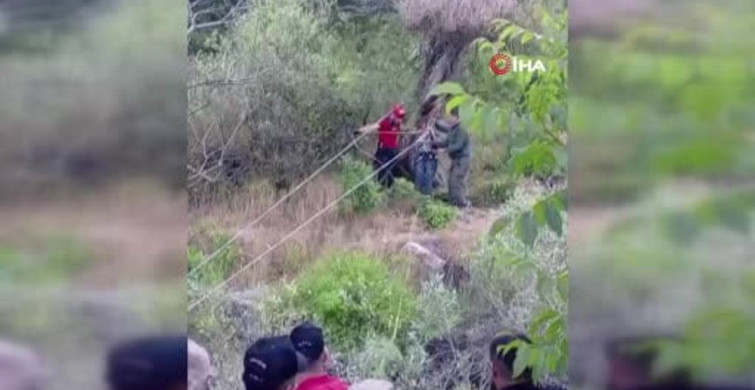 Tunceli'de dere kenarında mahsur kalan kardeşlerin yardımına jandarma koştu