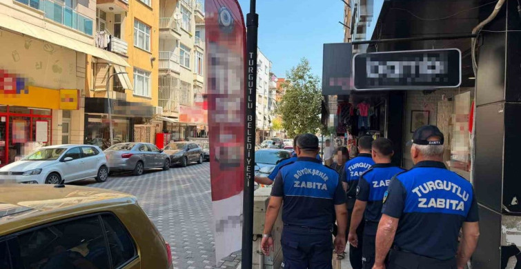 Turgutlu’da yol ve kaldırım işgallerine ortak denetim