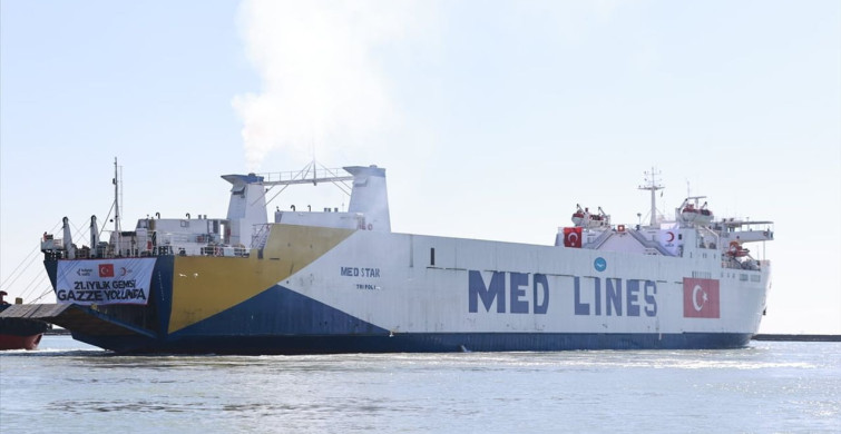 Türk Kızılay'ın 21. İyilik Gemisi Gazze'ye Uğurlandı