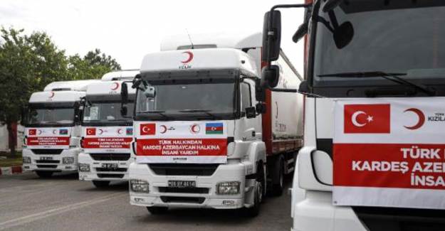 Türkiye'den Azerbaycan'a 4 Tır Dolusu İnsani Yardım