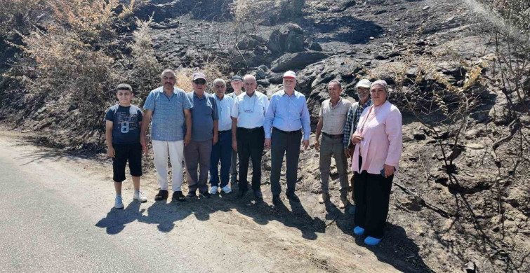 TZOB genel başkanı bayraktar yangının vurduğu bölgede inceleme yaptı