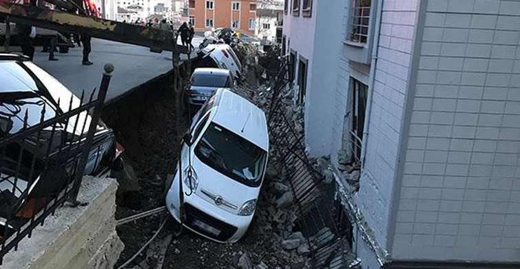 Ümraniye'de İstinat Duvarı Çöktü!