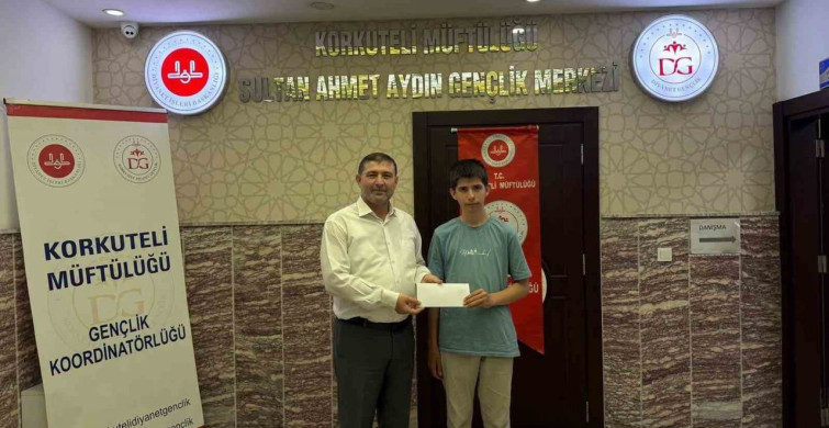 Umre ödüllü Gençlik Bilgi Yarışması’nın il birincisi Korkuteli’den