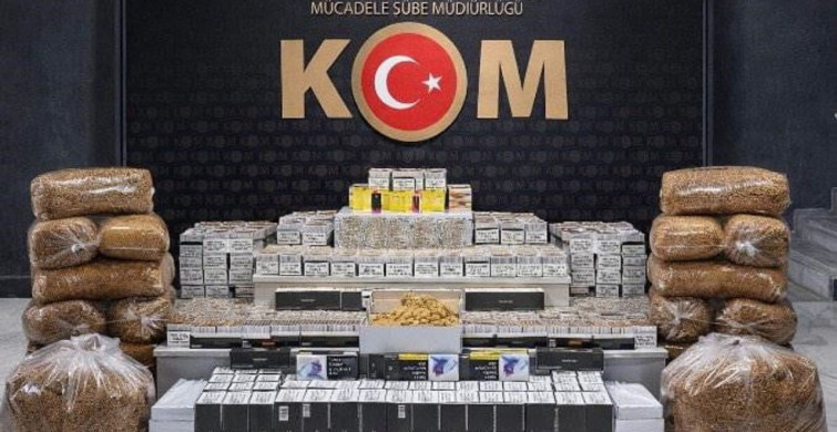 Uşak'ta Kaçak Makaron ve Tütün Operasyonu