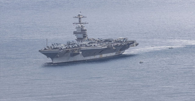 USS Gerald R. Ford Uçak Gemisi Girit'e Varış Yaptı