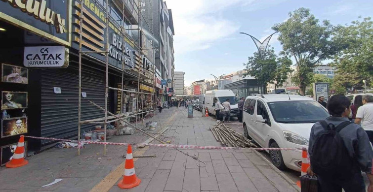 Van'da Beton Parçası Korku Yarattı