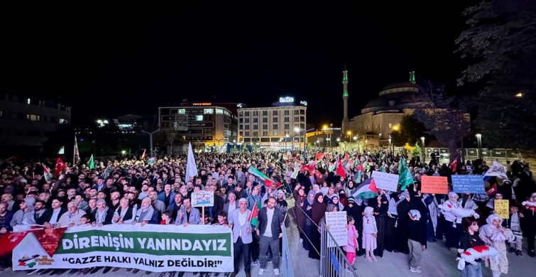 Van'da Binlerce Kişi Gazze İçin Sesini Yükseltti