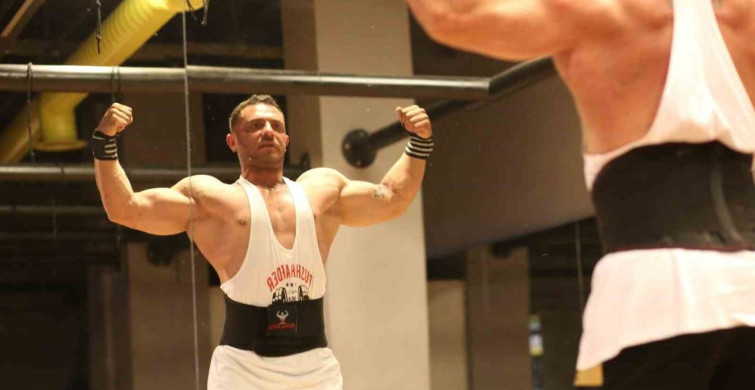 Vücut geliştirme sporcusu mustafa öyken, şampiyonluk için 2 ayda 14 kilo verecek