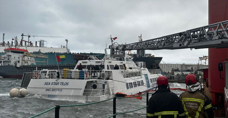 Yalova'da Fırtına Nedeniyle Tersanede Mahsur Kalan 6 Personel Kurtarıldı