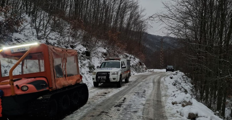 Yalova'da Kar Mahsur Kalma Olayı