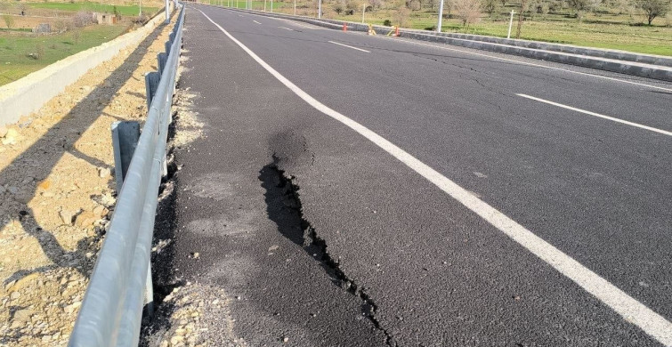 Yeni Göreve Başlayan Yolda Çatlak ve Göçük Sorunları