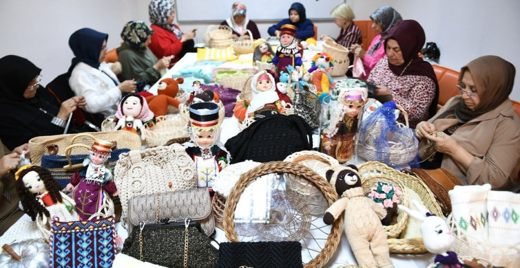 Yeşilyurt'ta el emeği ürünler ekonomiye dönüşüyor