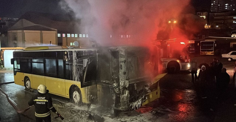 Yozgat'ta Halk Otobüsünde Yangın Çıktı