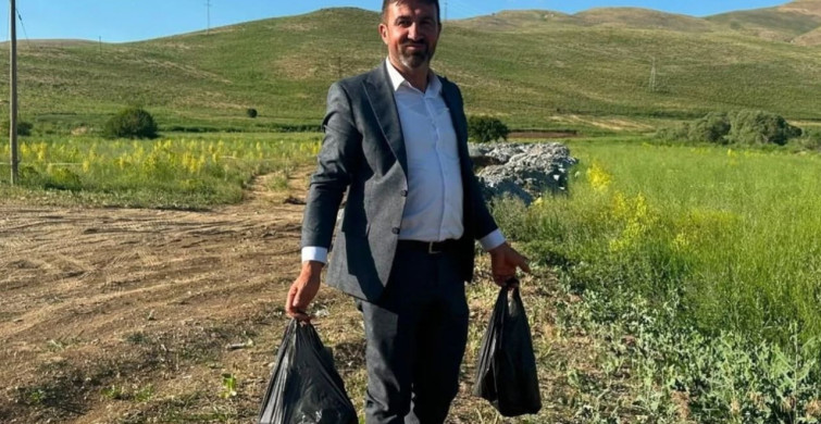 Yüksekova'da yol kenarına atılan cam şişeler çevreyi tehdit ediyor