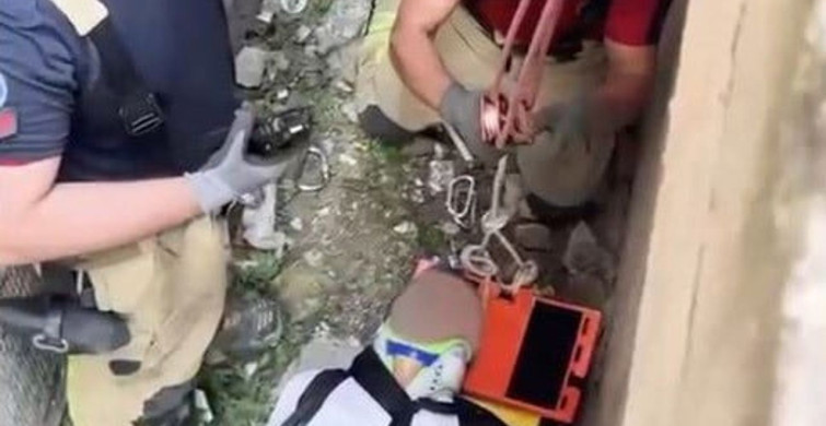 Zeytinburnu'nda Düşen Vatandaş İtfaiye Ekiplerince Kurtarıldı