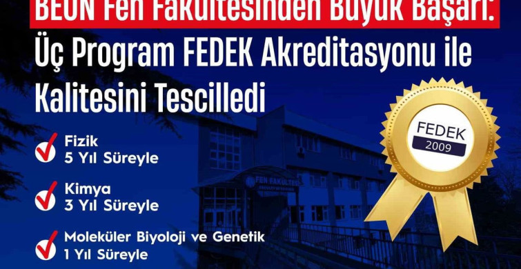 Zonguldak Bülent Ecevit Üniversitesi Fen Fakültesi FEDEK Akreditasyonu Aldı
