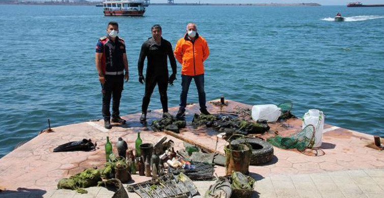 Zonguldak'ta Denizden Neler Çıktı Neler! Demlik, Lavabo, Tekerlek