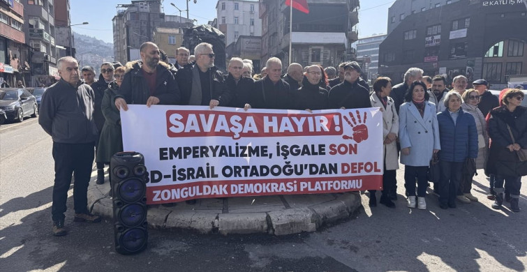 Zonguldak'ta İran'a Yönelik Saldırılara Protesto