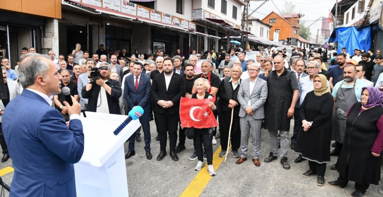Zorkun yaylasında tamamlanan yol törenle açıldı
