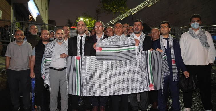 İstanbul'da ABD'ye Karşı Filistin Destek Eylemi