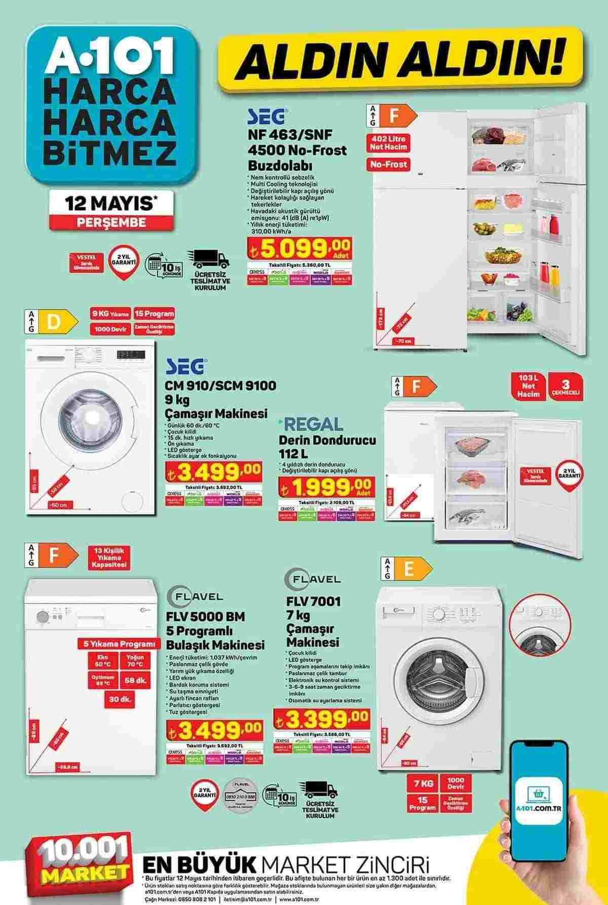 A101, 12 Mayıs aktüel ürünler kataloğu