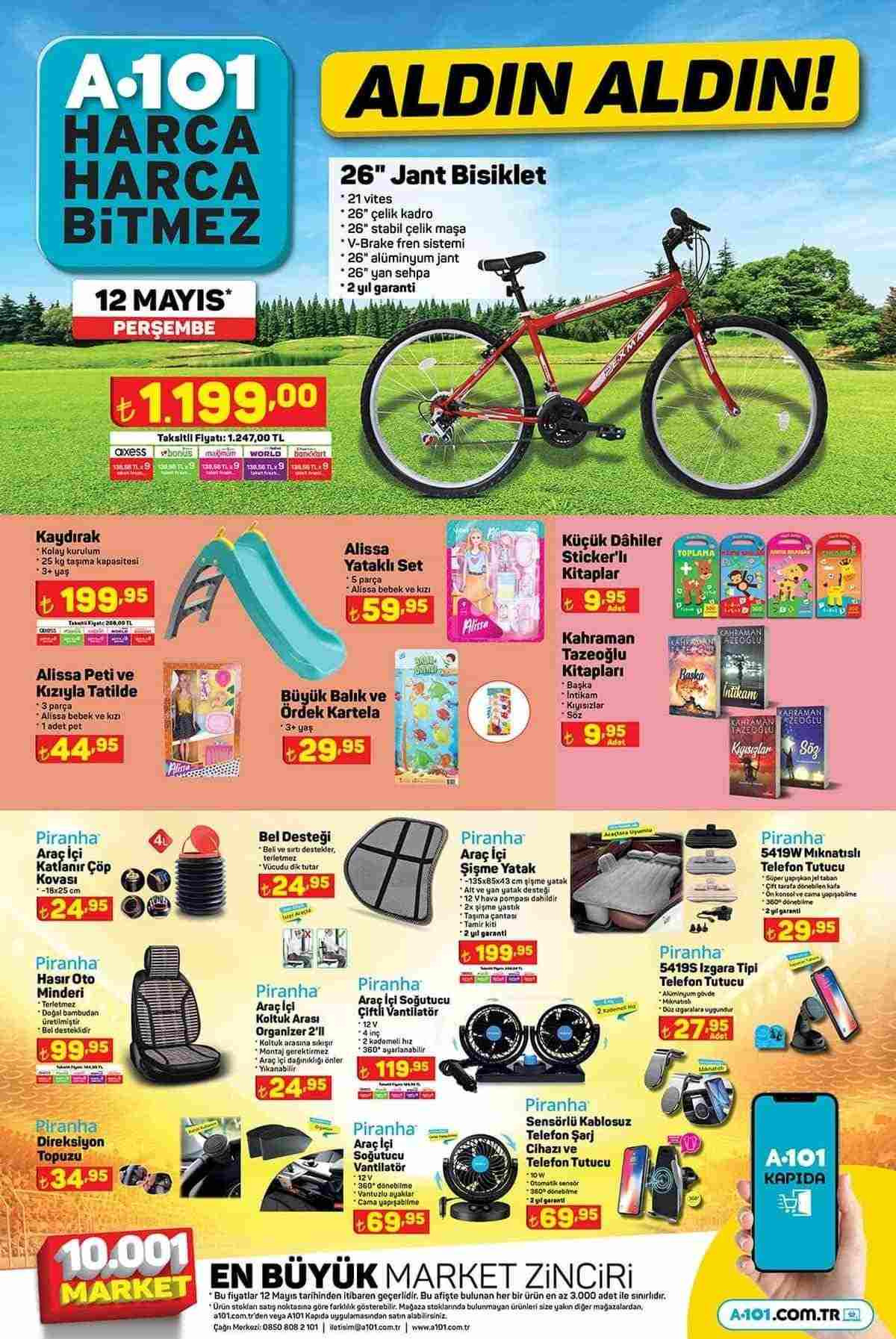A101, 12 Mayıs aktüel ürünler kataloğu