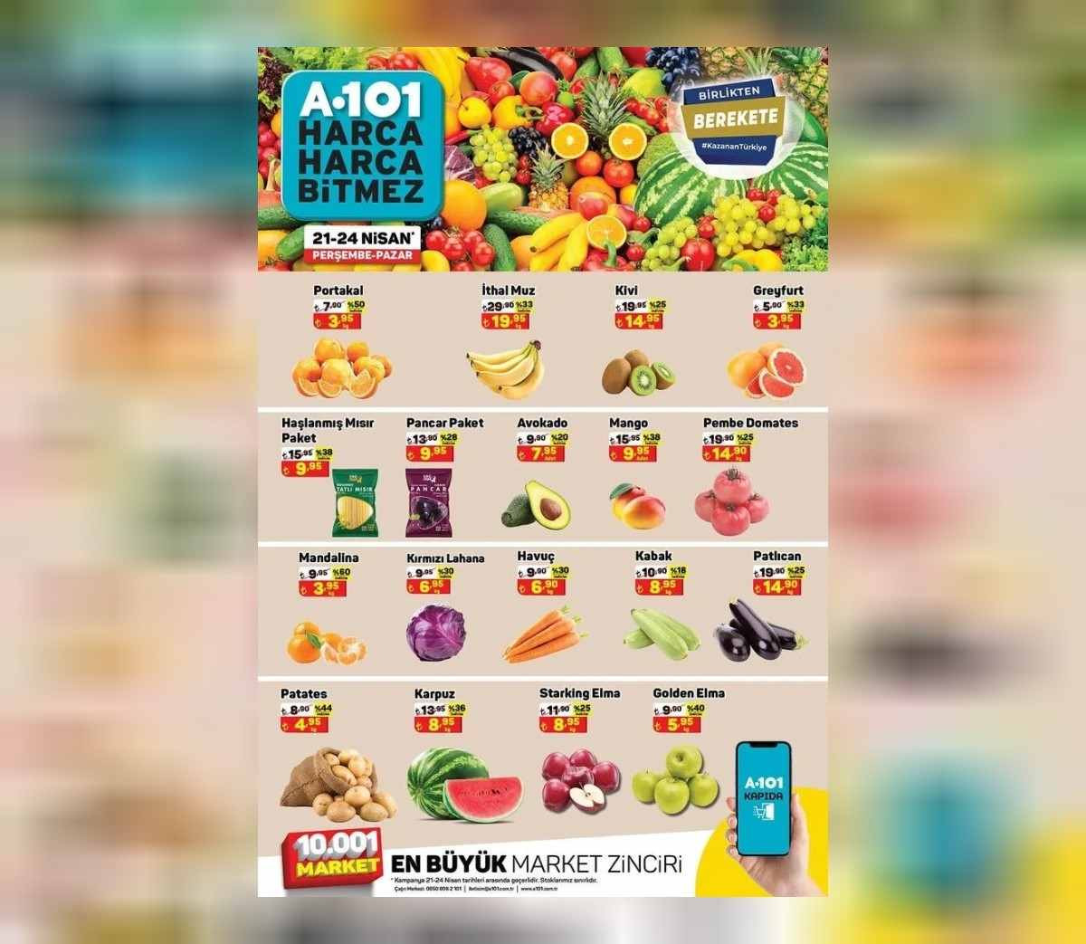 A101 23-29 Nisan aktüel ürünler kataloğu