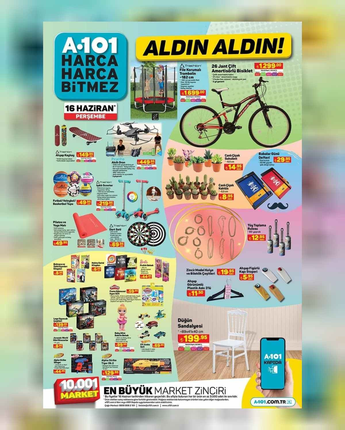 A101 aktüel ürünler kataloğu 16 Haziran 2022
