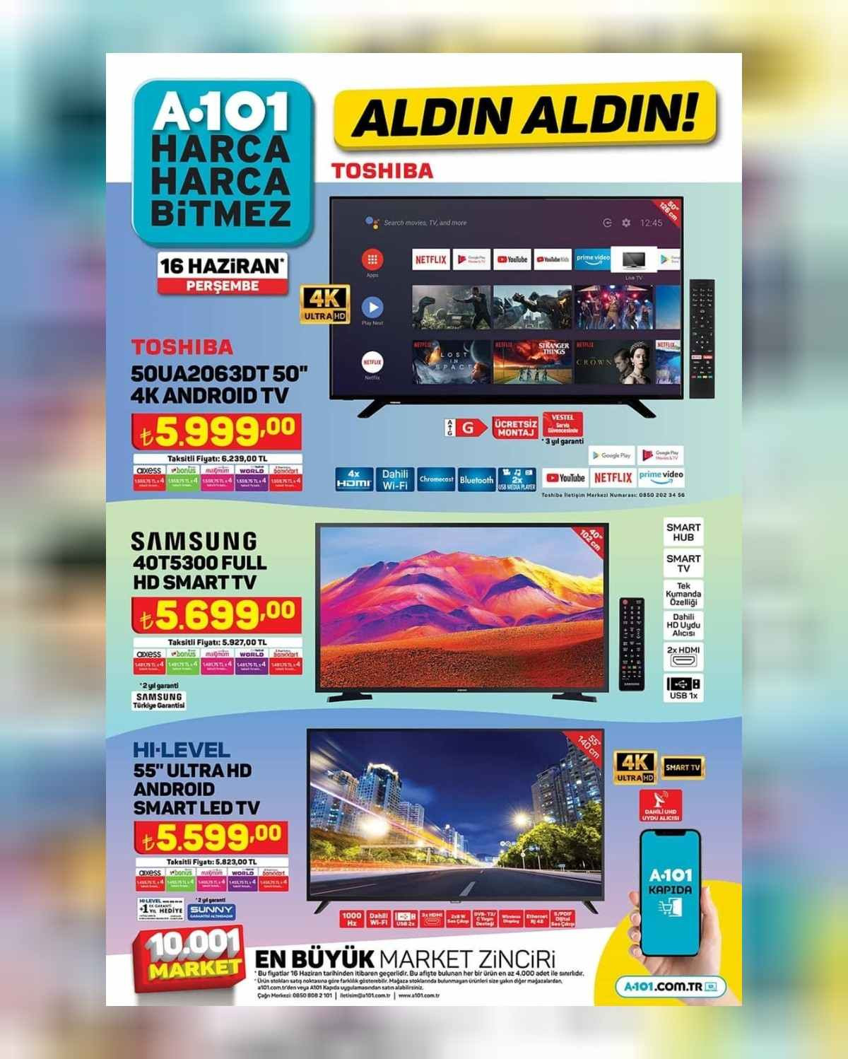 A101 aktüel ürünler kataloğu 16 Haziran 2022