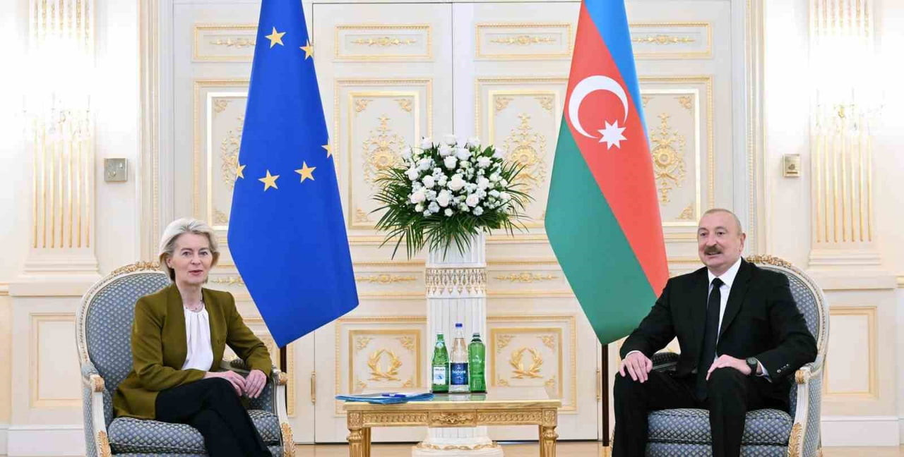 AB KOMİSYONU BAŞKANI URSULA VON DER LEYEN VE AZERBAYCAN CUMHURBAŞKANI İLHAM ALİYEV