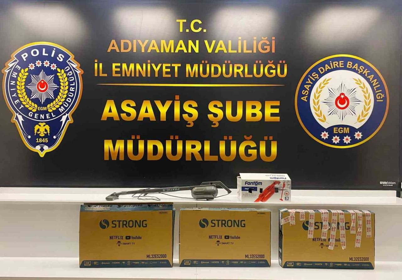 ADIYAMAN'DA DÜZENLENEN HIRSIZLIK OPERASYONUNDA YAKALANAN 2 ŞÜPHELİDEN 1'İ TUTUKLANDI.