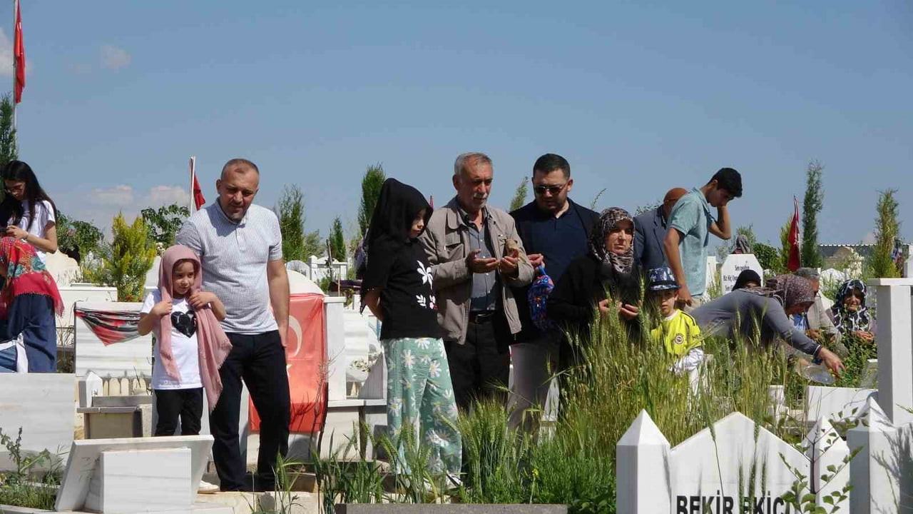 ADIYAMAN’DA 6 ŞUBAT DEPREMLERİNDE HAYATINI KAYBEDENLERİN DEPREMZEDE YAKINLARI KURBAN BAYRAMININ...