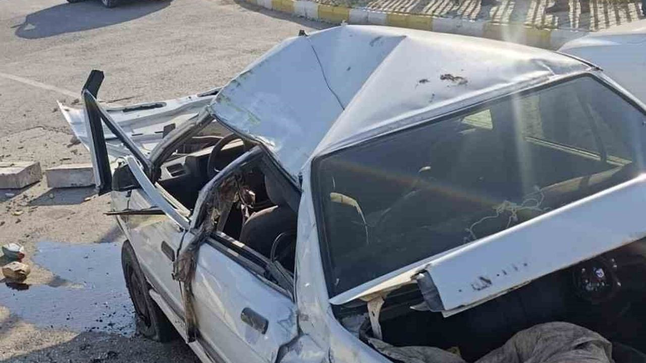 Adıyaman'da Kontrolden Çıkan Araç Takla Attı