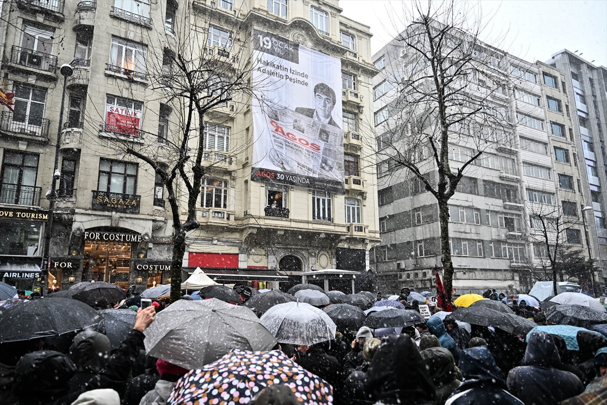 Agos Gazetesi Genel Yayın Yönetmeni Hrant Dink'in öldürülmesinin 19'uncu yılında, Şişli'de anma...