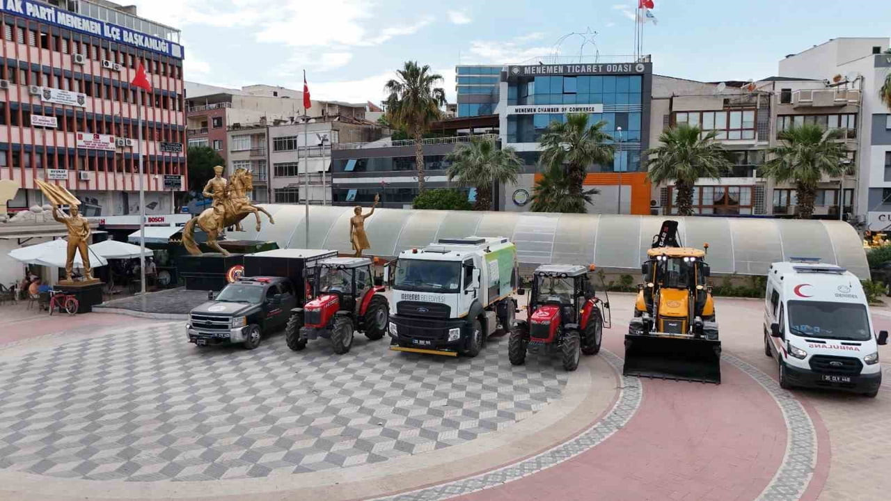 AMBULANSTAN İŞ MAKİNESİNE, MİNİBÜSTEN KAMYONETE KADAR ŞİMDİYE KADAR TOPLAM 181 ARAÇ ALAN MENEMEN...