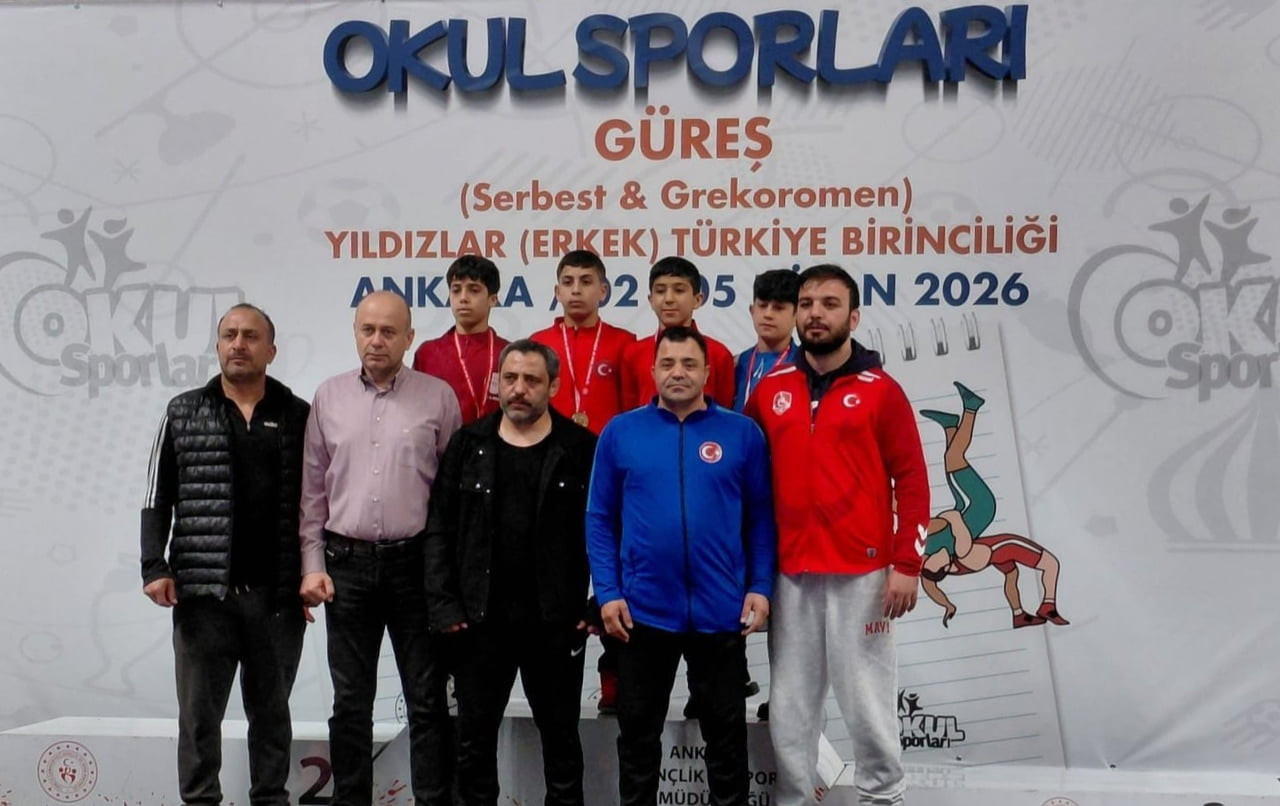 ANKARA’DA DÜZENLENEN OKUL SPORLARI GÜREŞ GREKOROMEN YILDIZLAR TÜRKİYE BİRİNCİLİĞİ MÜSABAKALARINDA...