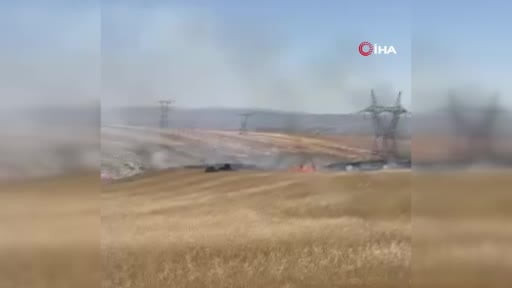 Ankara’da ekili arazide çıkan yangın söndürüldü