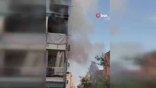Apartmanda çıkan yangında can pazarı yaşandı