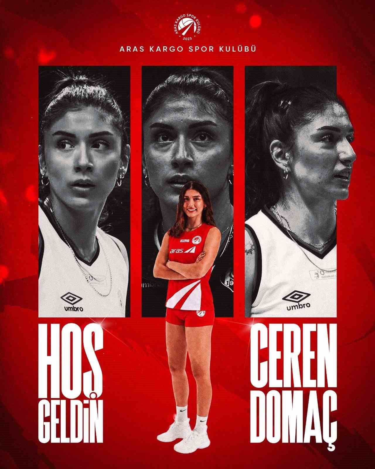 ARAS KARGO KADIN VOLEYBOL TAKIMI, ORTA OYUNCU POZİSYONUNDA OYNAYAN 27 YAŞINDAKİ CEREN NUR DOMAÇ’I...