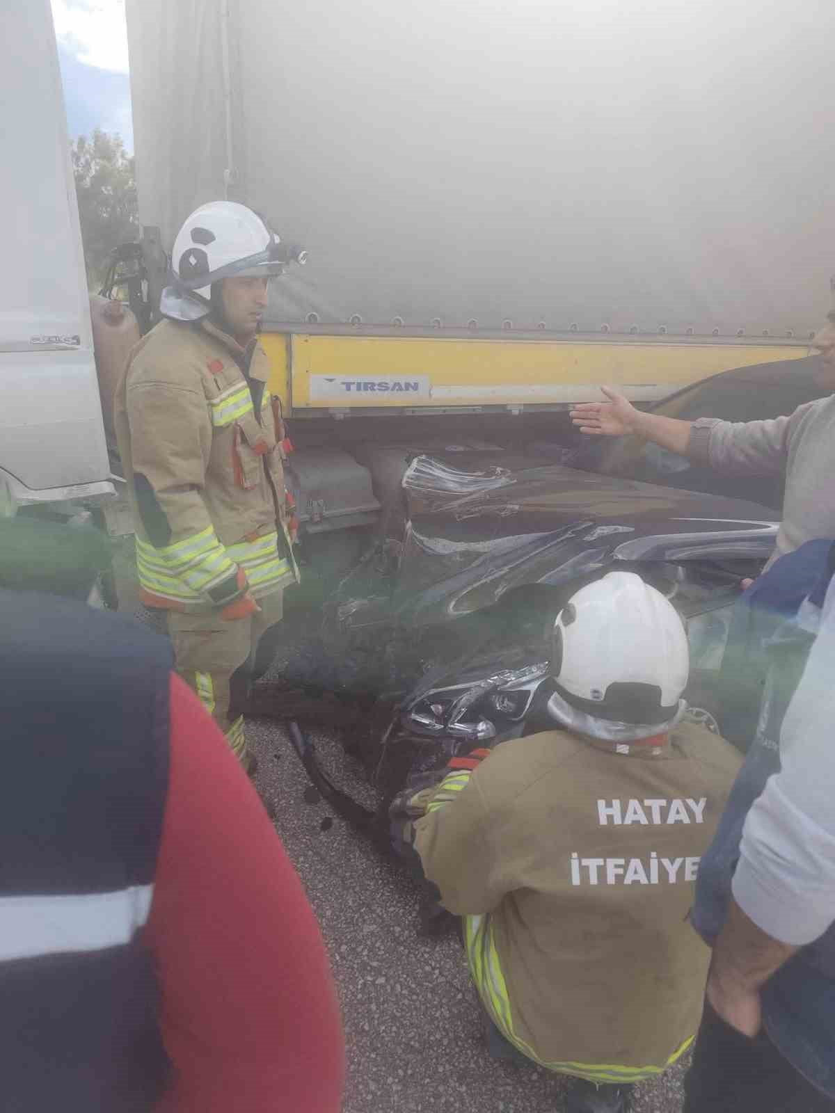 ASA KIRIKHAN'DA TRAFİK KAZASI: 1 YARALI (FOTOĞRAFLI) CEMAL KILINÇ HATAY (İHA) - HATAY’IN KIRIKHAN...
