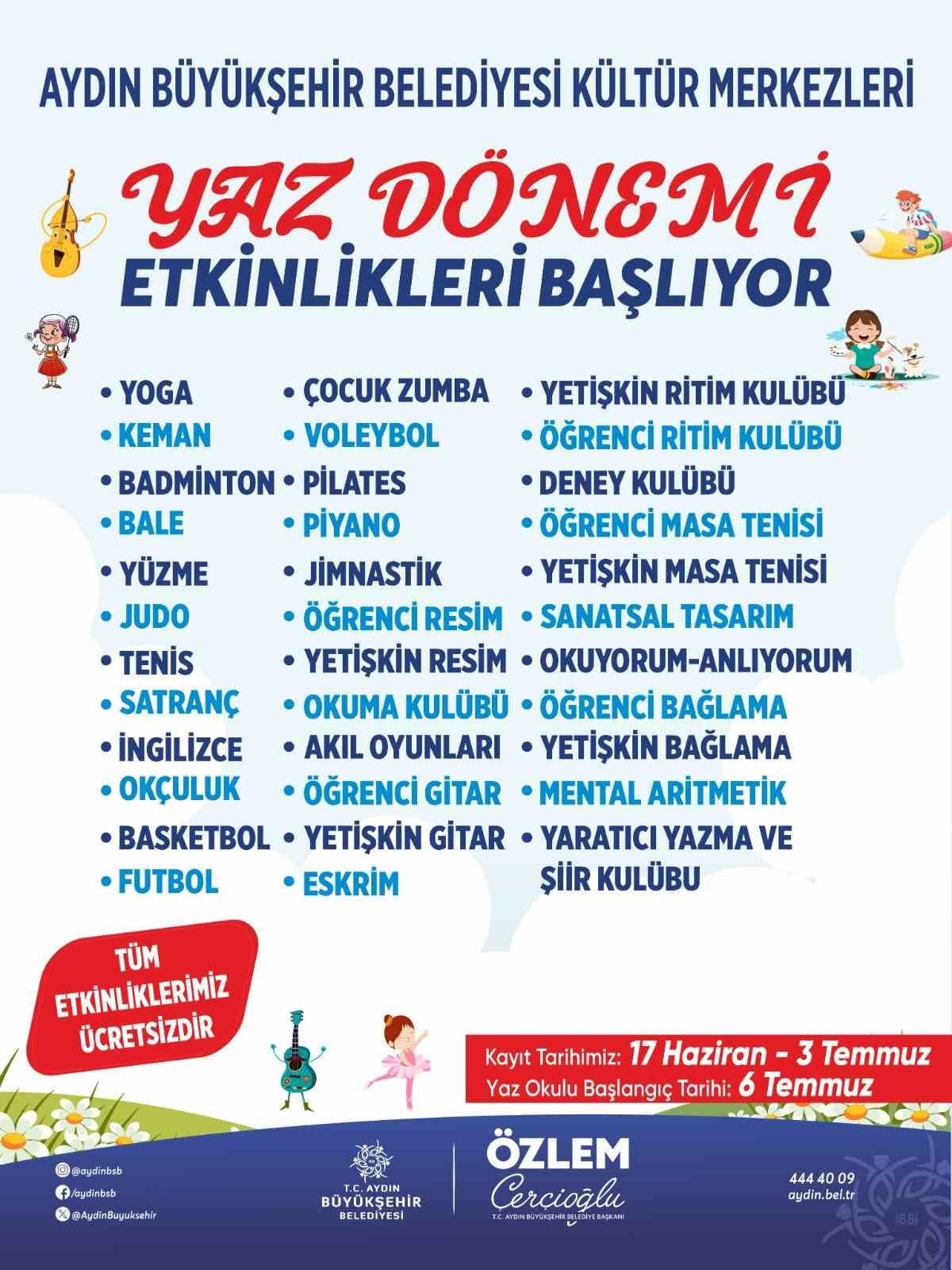 AYDIN BÜYÜKŞEHİR BELEDİYE BAŞKANI ÖZLEM ÇERÇİOĞLU, HER YIL OLDUĞU GİBİ BU YILDA HER YAŞTAN...