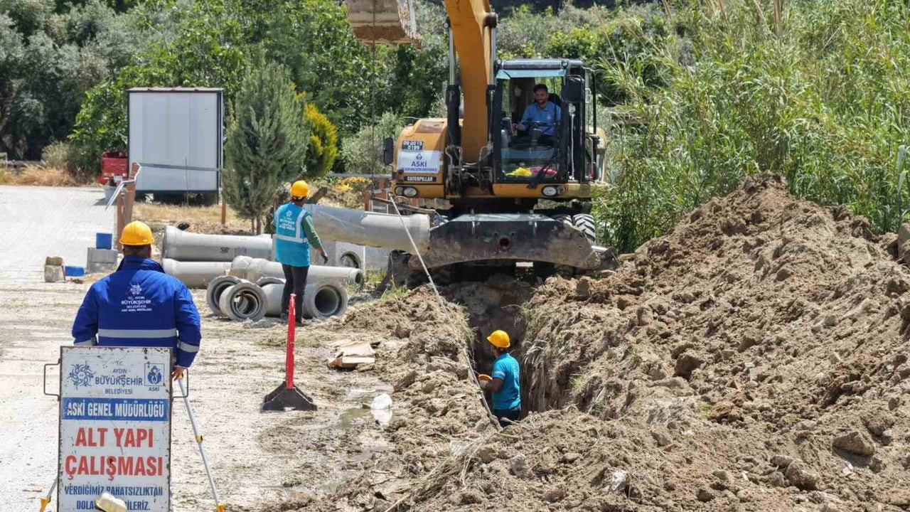 AYDIN BÜYÜKŞEHİR’DEN DAVUTLAR’DA ALTYAPI YATIRIMI