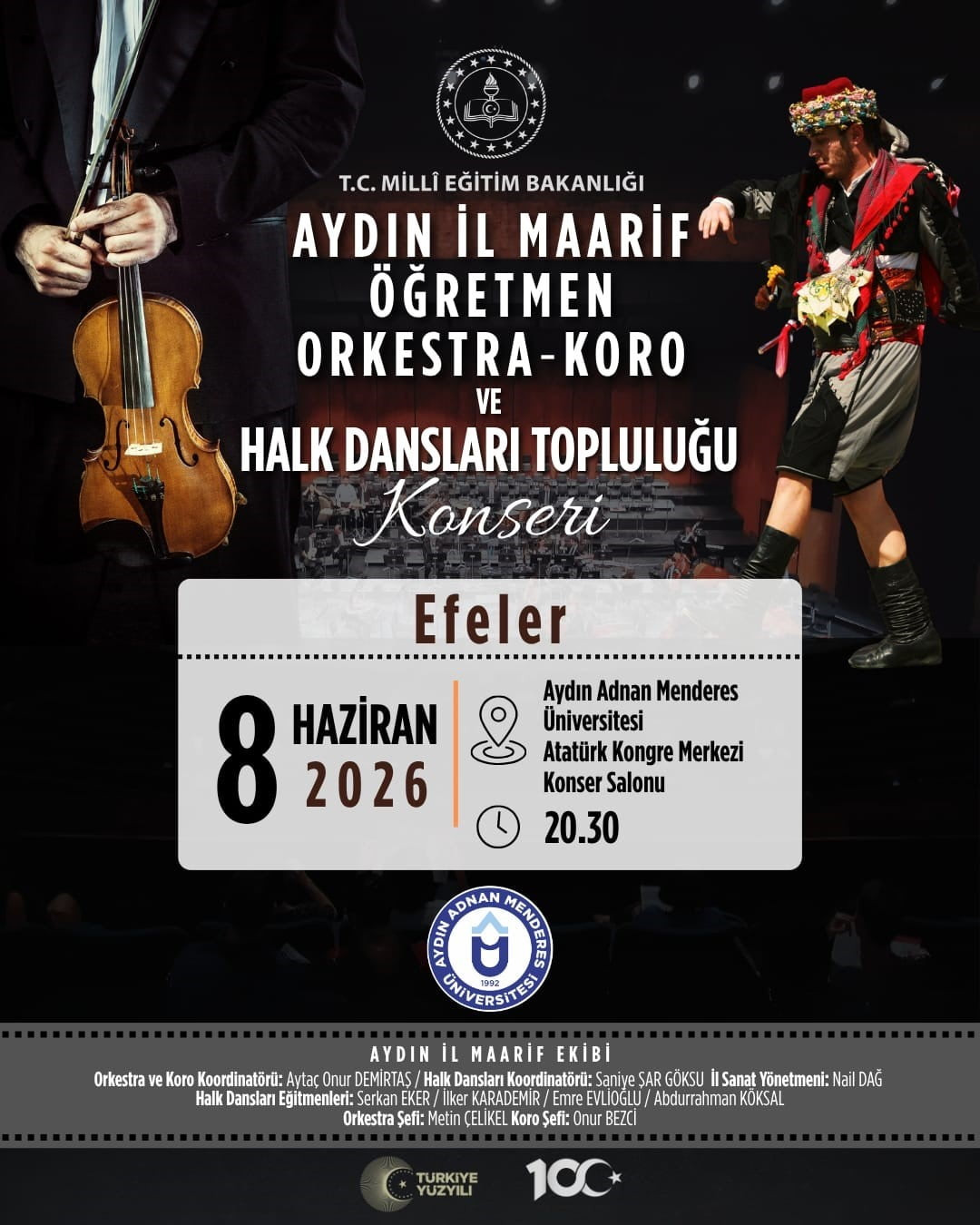 AYDIN İL MAARİF KOROSU SANATSEVERLERLE BULUŞUYOR