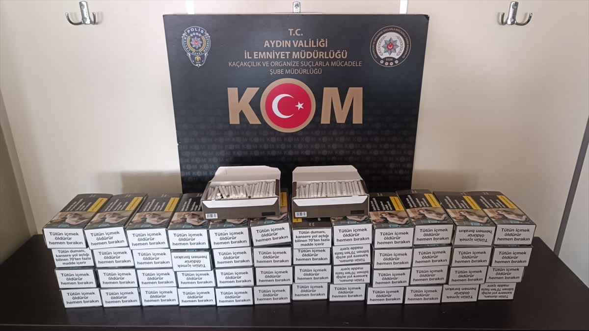 Aydın'ın Efeler ilçesinde polis ekiplerince düzenlenen operasyonda 24 bin 60 doldurulmuş makaron...
