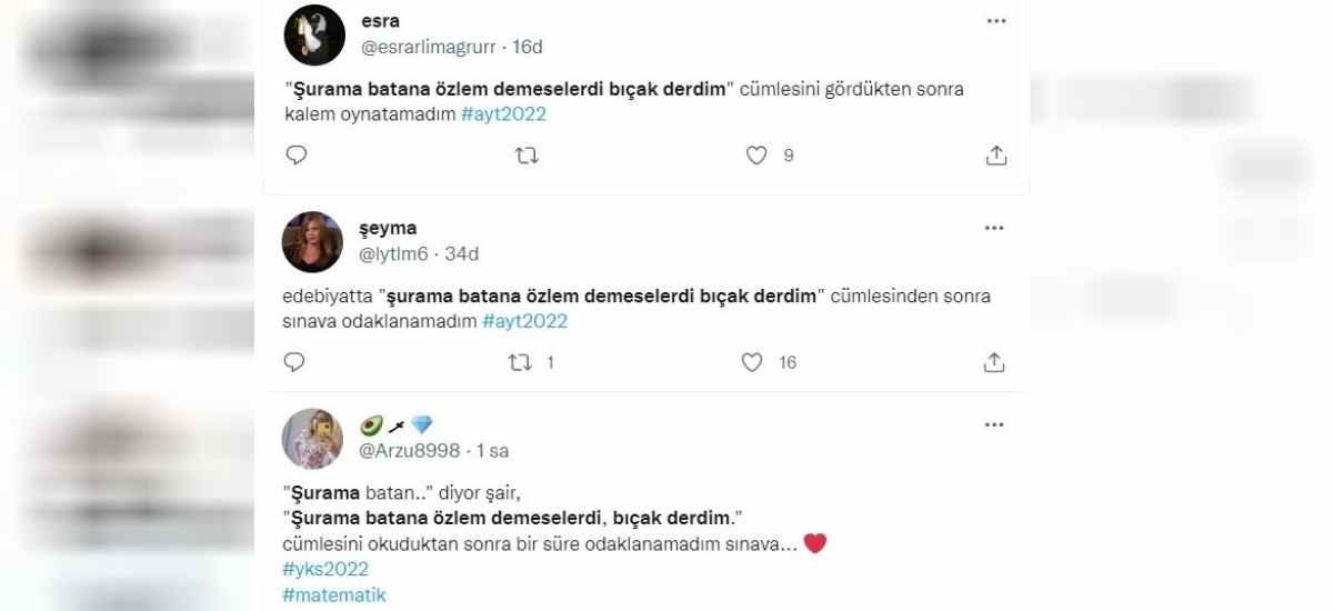 AYT şiir sorusu