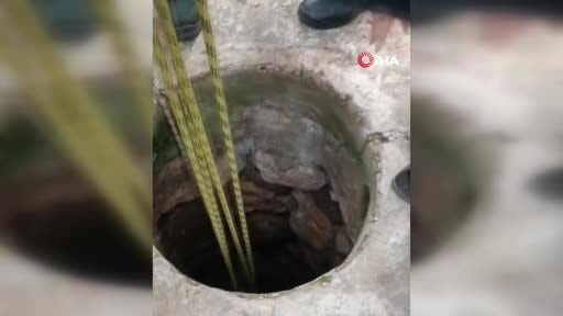 Bahçedeki kuyuya düşen 94 yaşındaki adam kurtarıldı