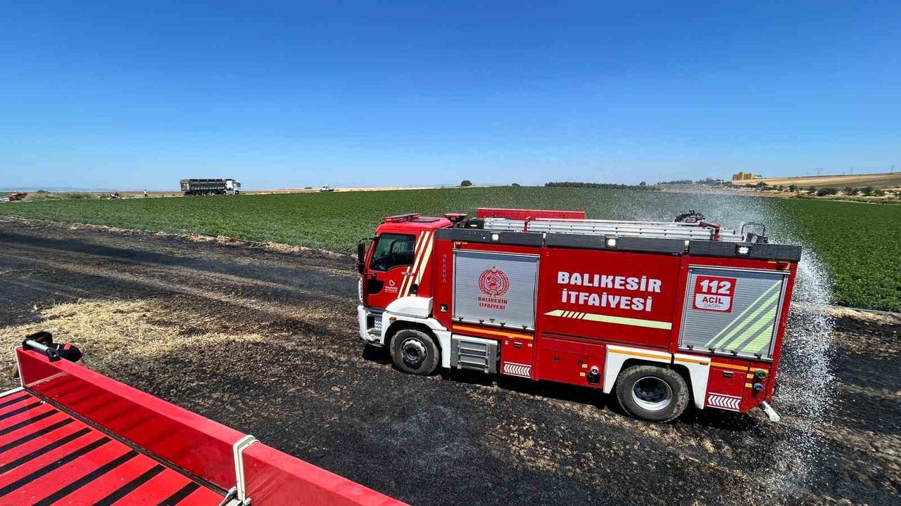 BANDIRMA'DA ANIZ VE EKİLİ ALANDA ÇIKAN YANGIN SÖNDÜRÜLDÜ