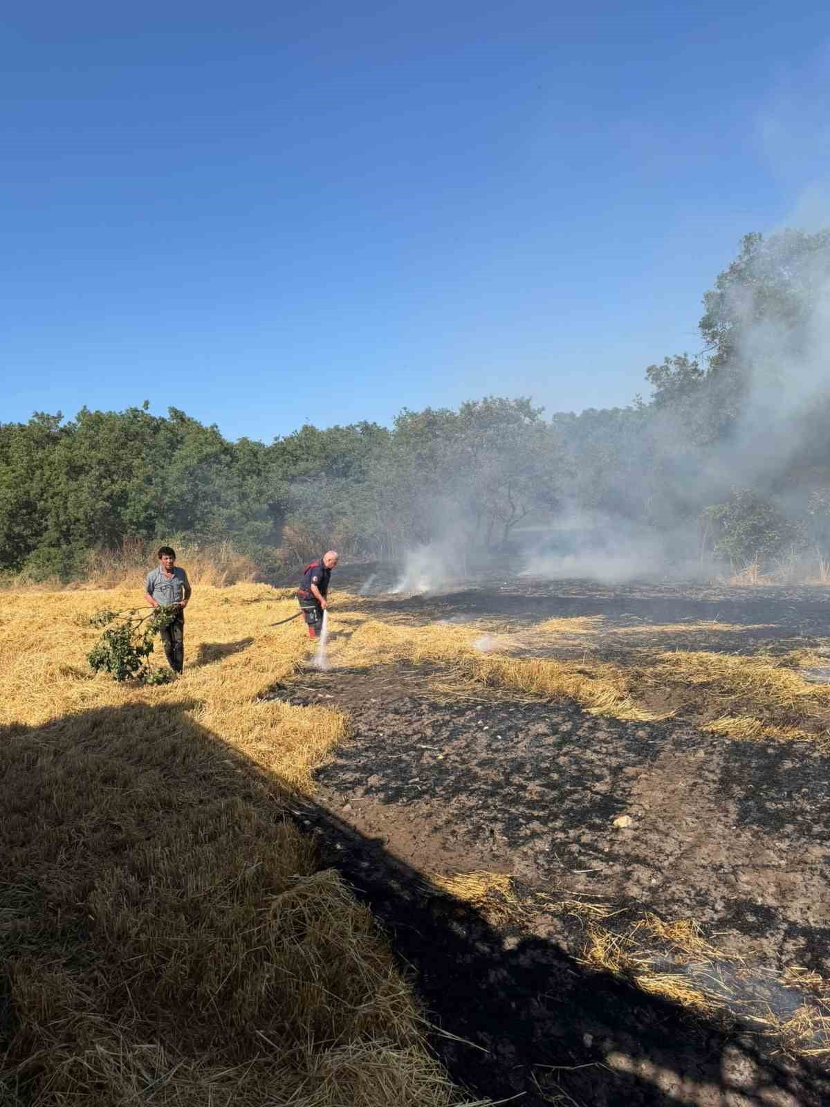 BANDIRMA'DA ÇIKAN ANIZ YANGINI SÖNDÜRÜLDÜ